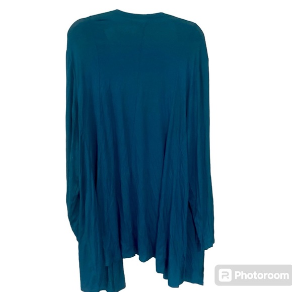 NWT Lane Bryant cardigan long, light weight, open front size 26/28 blue - Picture 5 of 6